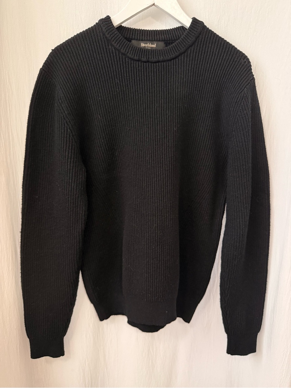 River Island, Chunky Ribbed Crewneck Sweater, sz M